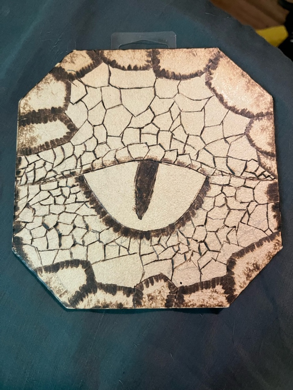 Dragon eye Decorative Hide - Cream and Brown Eye Design art